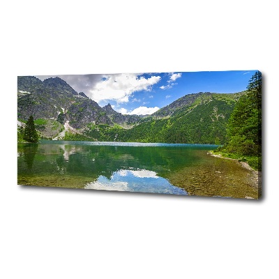 Fotocuadro en lienzo de alta calidad horizontal El ojo de mar de los montes Tatra
