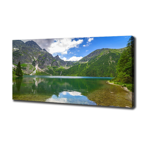 Fotocuadro en lienzo de alta calidad horizontal El ojo de mar de los montes Tatra