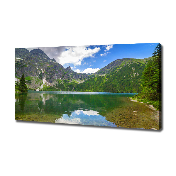 Fotocuadro en lienzo de alta calidad horizontal El ojo de mar de los montes Tatra