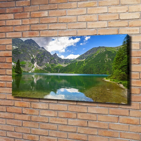 Fotocuadro en lienzo de alta calidad horizontal El ojo de mar de los montes Tatra