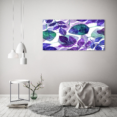 Cuadro canvas con impresión uv duradera horizontal Hojas coloridas