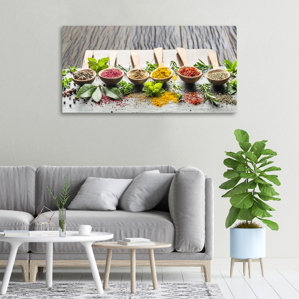 Fotocuadro en lienzo de alta calidad horizontal Especias de colores