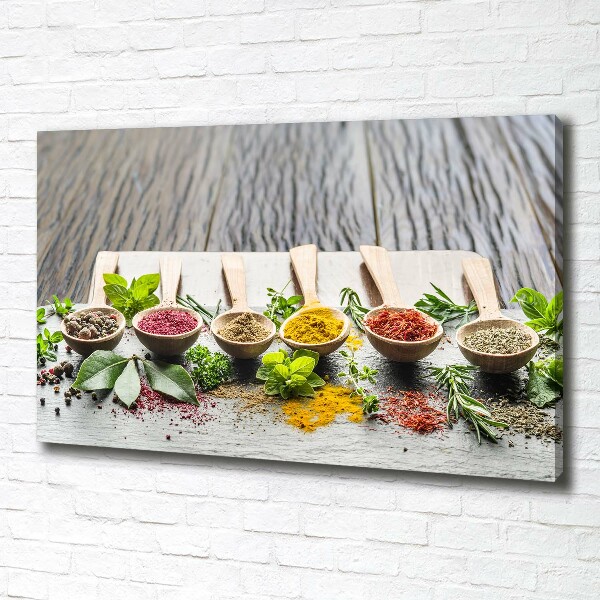 Fotocuadro en lienzo de alta calidad horizontal Especias de colores