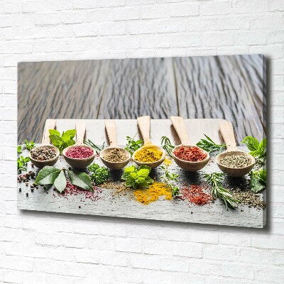Fotocuadro en lienzo de alta calidad horizontal Especias de colores