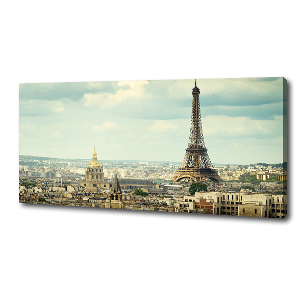 Cuadro canvas moderno de gran formato horizontal Torre Eiffel de París