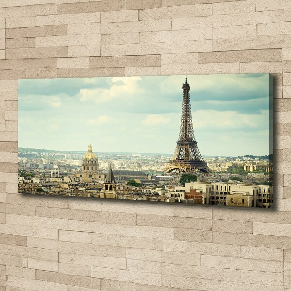 Cuadro canvas moderno de gran formato horizontal Torre Eiffel de París