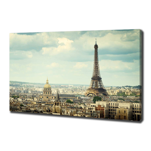 Cuadro canvas moderno de gran formato horizontal Torre Eiffel de París