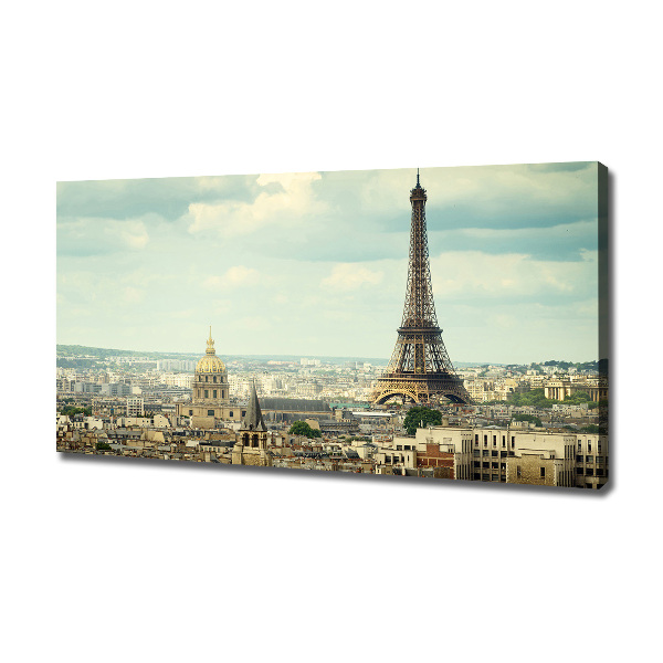 Cuadro canvas moderno de gran formato horizontal Torre Eiffel de París