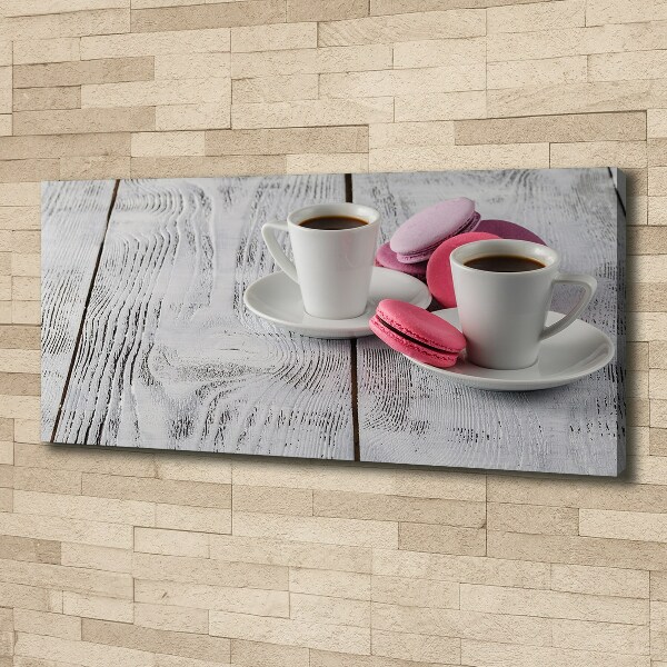 Cuadro canvas con impresión uv duradera horizontal Café y galletas