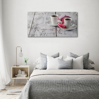 Cuadro canvas con impresión uv duradera horizontal Café y galletas