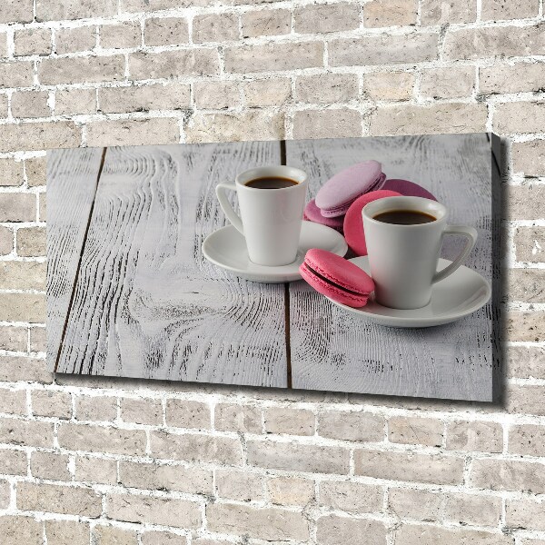Cuadro canvas con impresión uv duradera horizontal Café y galletas