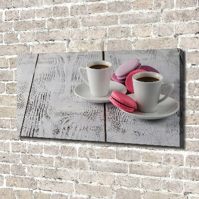Cuadro canvas con impresión uv duradera horizontal Café y galletas