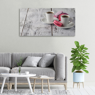 Cuadro canvas con impresión uv duradera horizontal Café y galletas