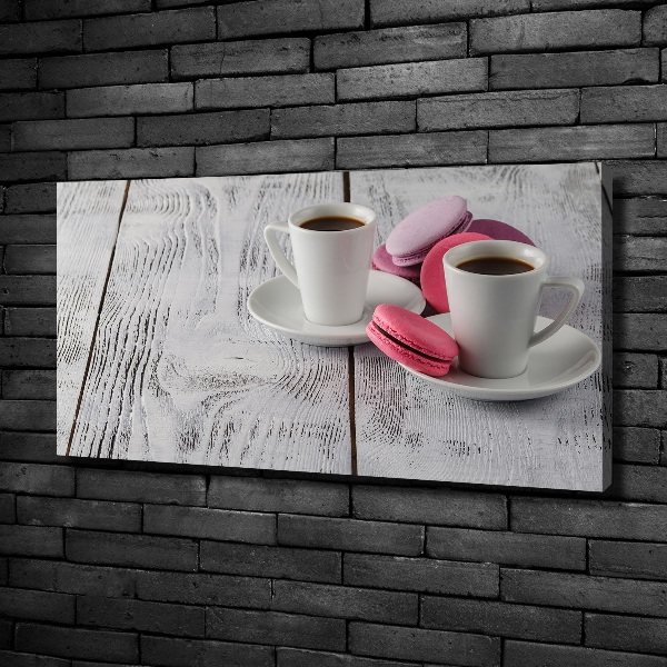 Cuadro canvas con impresión uv duradera horizontal Café y galletas