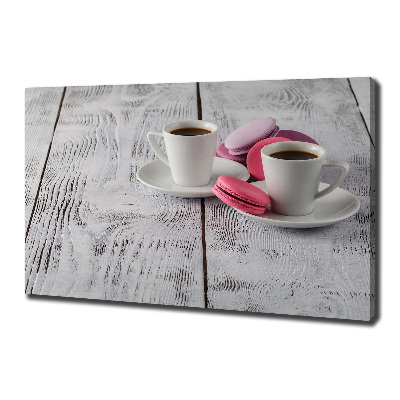 Cuadro canvas con impresión uv duradera horizontal Café y galletas