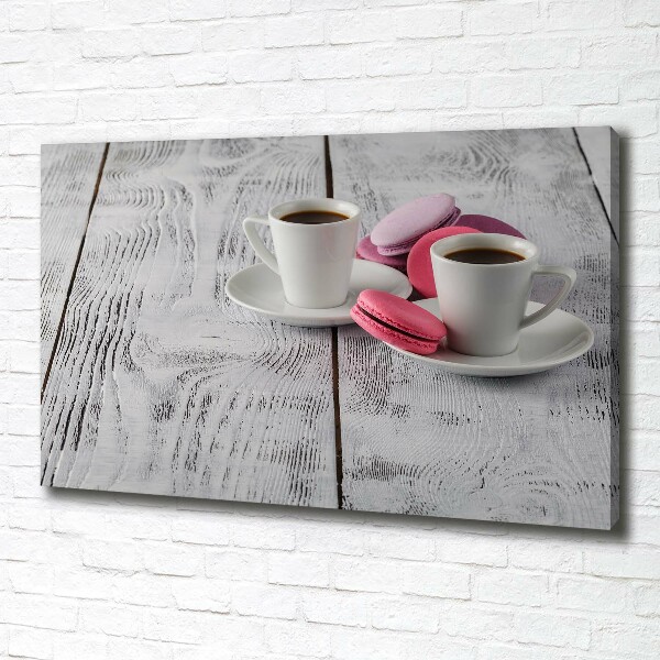 Cuadro canvas con impresión uv duradera horizontal Café y galletas