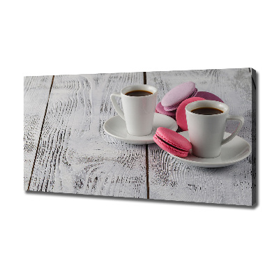 Cuadro canvas con impresión uv duradera horizontal Café y galletas
