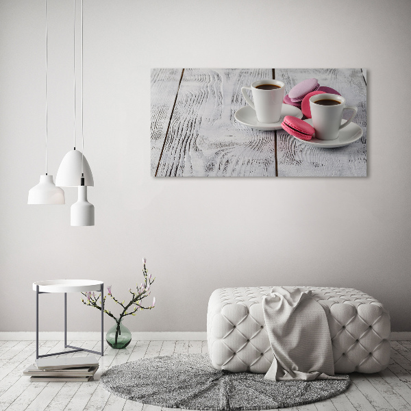 Cuadro canvas con impresión uv duradera horizontal Café y galletas