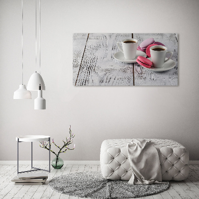Cuadro canvas con impresión uv duradera horizontal Café y galletas