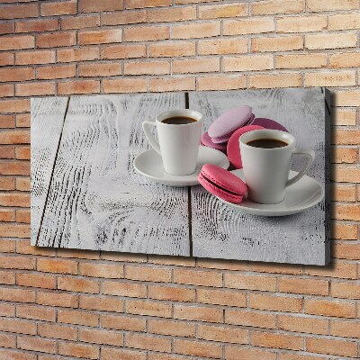 Cuadro canvas con impresión uv duradera horizontal Café y galletas