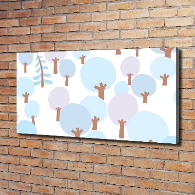 Fotocuadro en lienzo de alta calidad horizontal Árboles coloridos