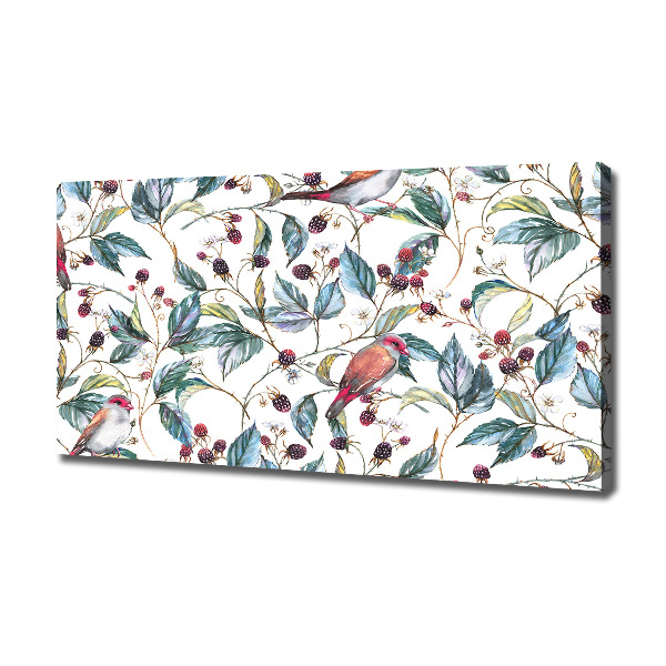 Foto en lienzo con acabado profesional horizontal Mora y pájaros