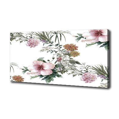 Cuadro canvas con impresión uv duradera horizontal Patrón floral