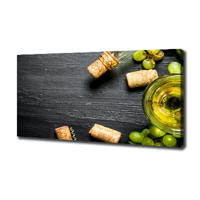 Cuadro canvas con impresión uv duradera horizontal Vino blanco y fruta