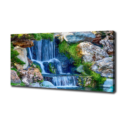 Cuadro canvas moderno de gran formato horizontal Cascada