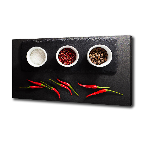 Foto en lienzo con acabado profesional horizontal Especias y chile