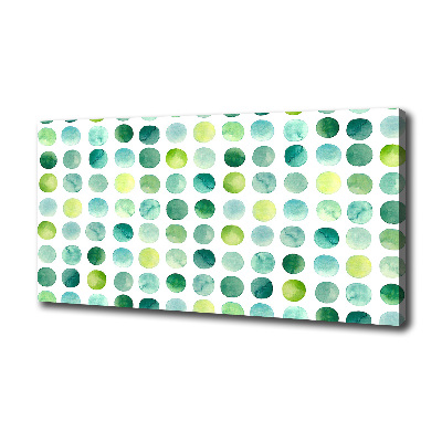 Fotocuadro en lienzo de alta calidad horizontal Puntos verdes