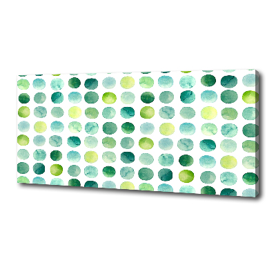 Fotocuadro en lienzo de alta calidad horizontal Puntos verdes