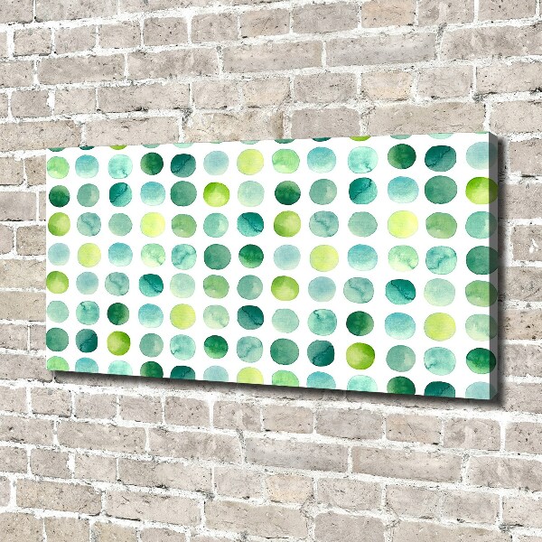 Foto obraz na płótnie Zielone kropki