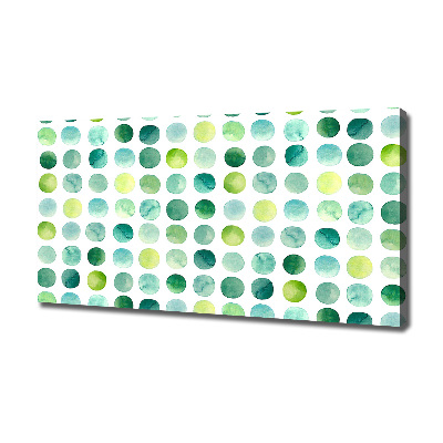 Fotocuadro en lienzo de alta calidad horizontal Puntos verdes