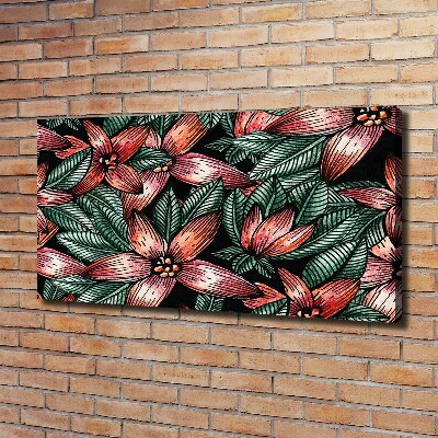 Fotocuadro en lienzo de alta calidad horizontal Patrón floral