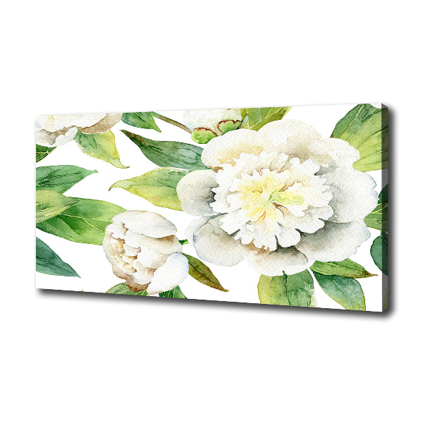 Cuadro canvas con impresión uv duradera horizontal Peonías
