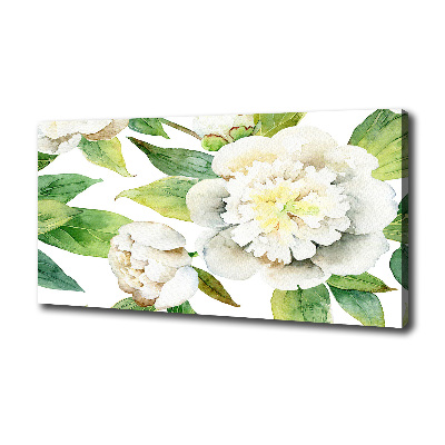 Cuadro canvas con impresión uv duradera horizontal Peonías