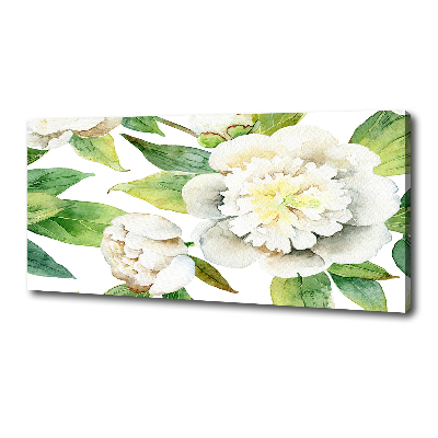 Cuadro canvas con impresión uv duradera horizontal Peonías