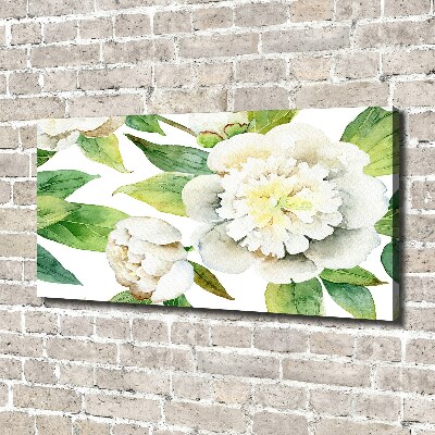Cuadro canvas con impresión uv duradera horizontal Peonías