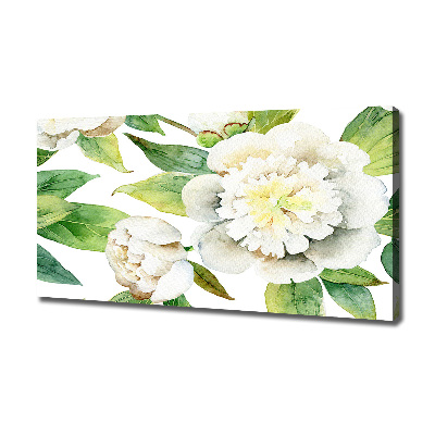 Cuadro canvas con impresión uv duradera horizontal Peonías