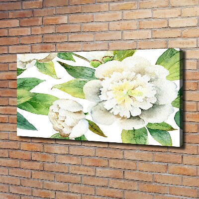 Cuadro canvas con impresión uv duradera horizontal Peonías