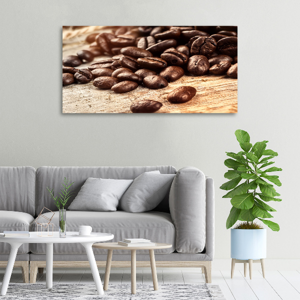Cuadro canvas con impresión uv duradera horizontal Granos de café