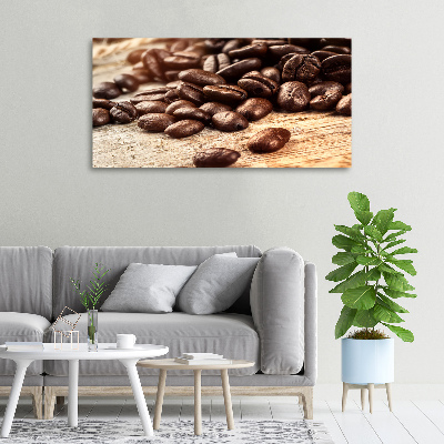 Cuadro canvas con impresión uv duradera horizontal Granos de café