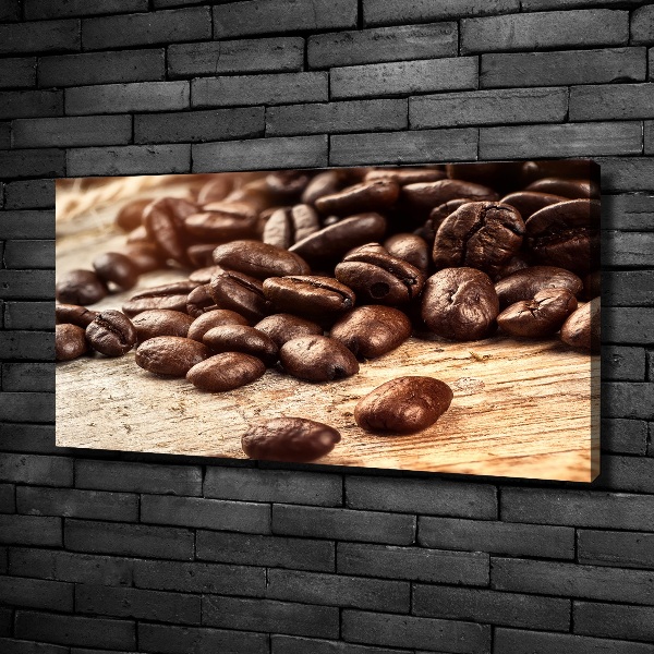 Cuadro canvas con impresión uv duradera horizontal Granos de café