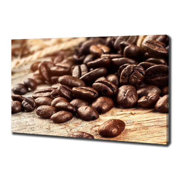 Cuadro canvas con impresión uv duradera horizontal Granos de café