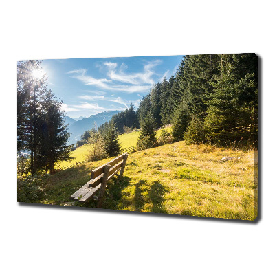 Cuadro canvas con impresión uv duradera horizontal Otoño en las montañas