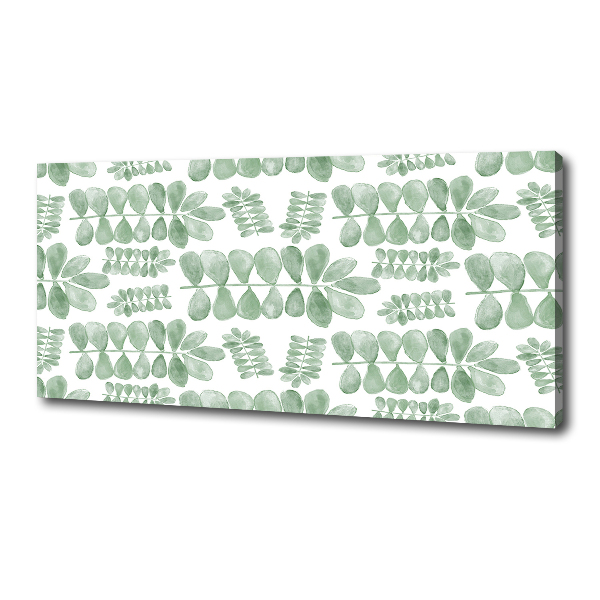 Fotocuadro en lienzo de alta calidad horizontal hojas verdes