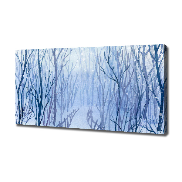 Fotocuadro en lienzo de alta calidad horizontal Bosque en invierno