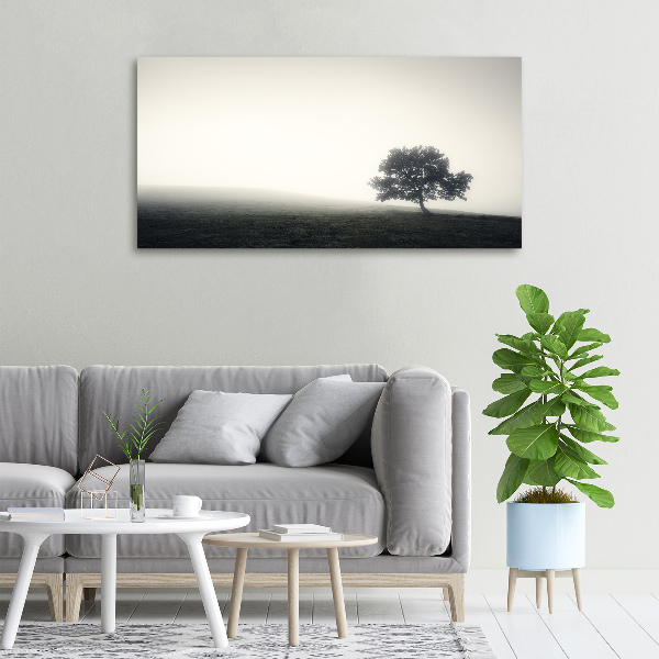Cuadro canvas con impresión uv duradera horizontal Árbol solitario