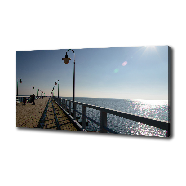 Cuadro canvas moderno de gran formato horizontal Muelle en Gdynia
